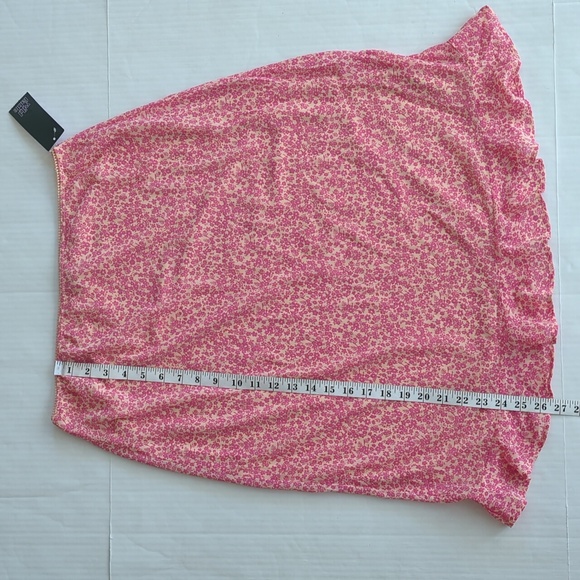 NWT Wild Fable Floral Ruffle Hem Midi Skirt LARGE Pink Dainty - Picture 14 of 14